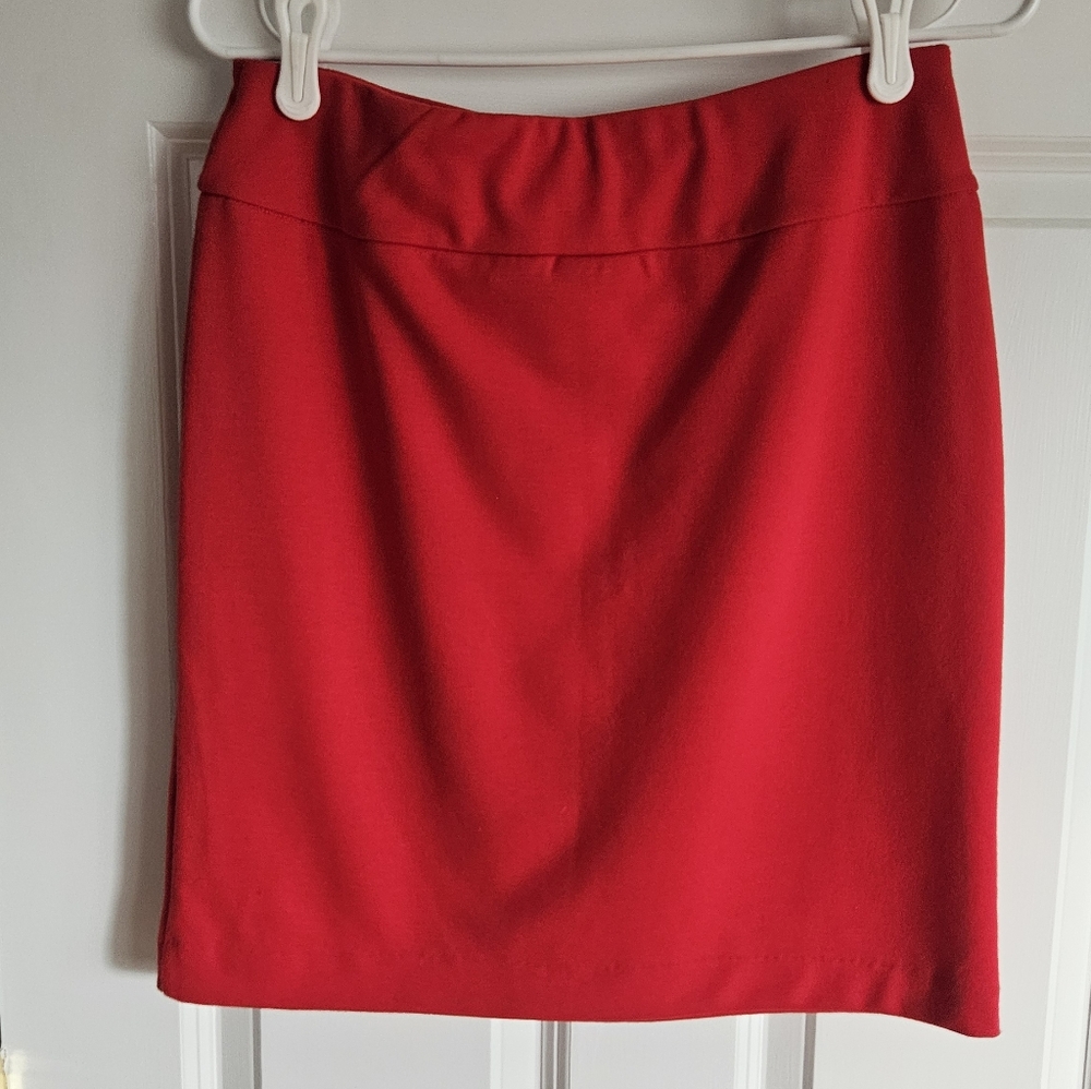 New York & Company Vibrant Red Skirt